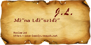 Jóna László névjegykártya